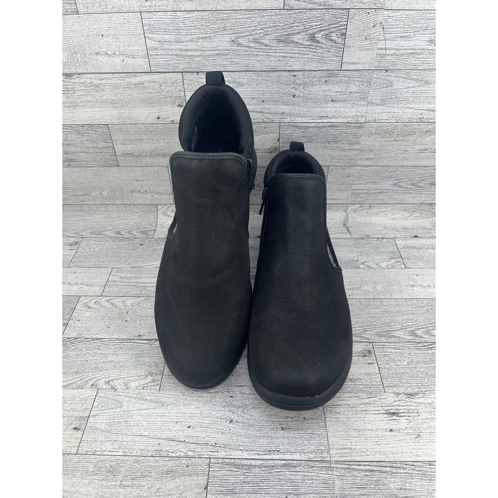 Clarks Cloudsteppers Womens Black Ankle Boots Side Zip Comfort Shoes Size 10M